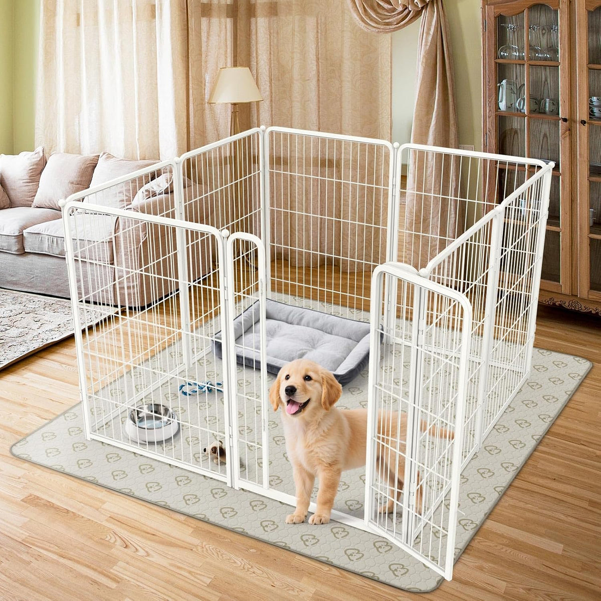fxw homeplus indoor dog playpen with washable pee, close-up detail