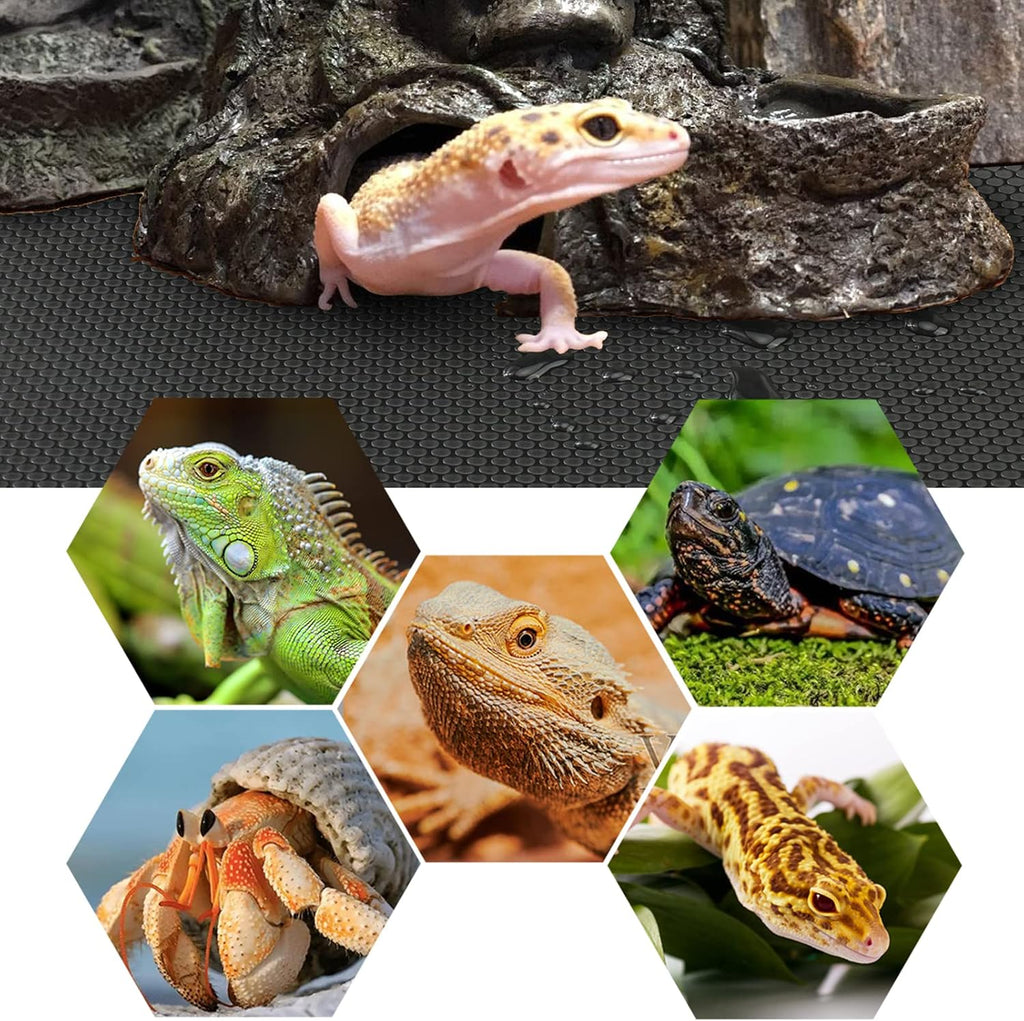 vodolo bearded dragon tank accessories, reptile terrarium carpet shown in use