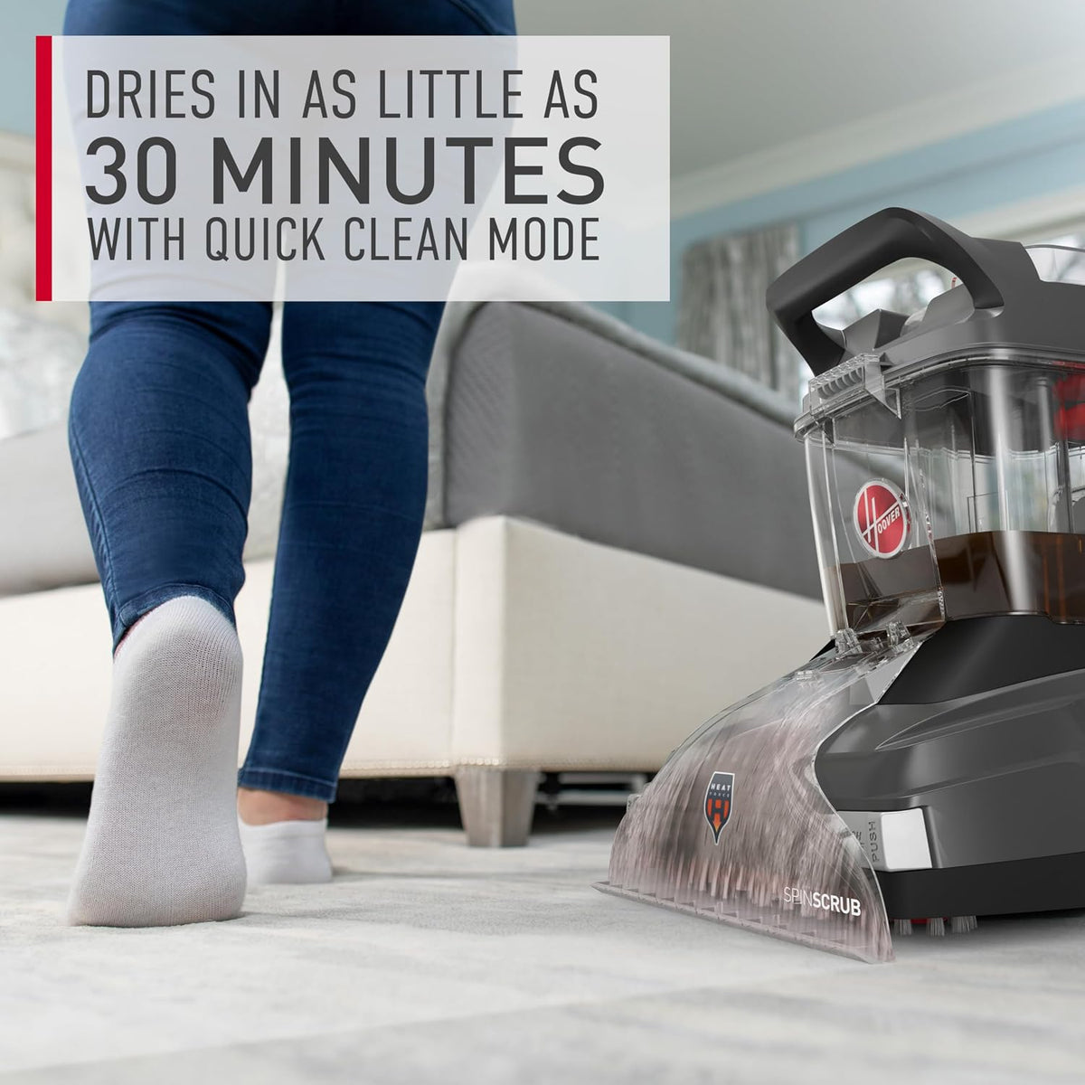 hoover powerscrub xl pet carpet cleaner machine for showing dimensions