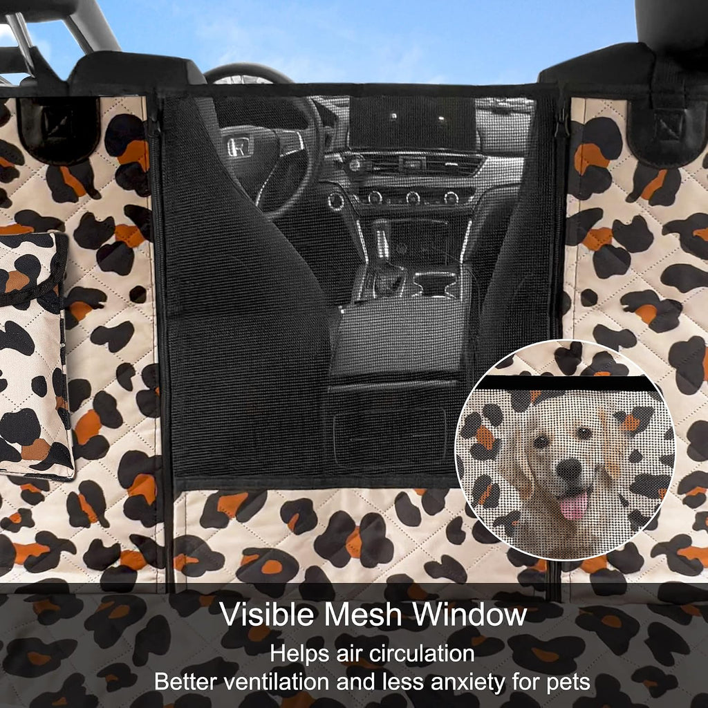 femuar dog car seat cover, waterproof nonslip pet, side view