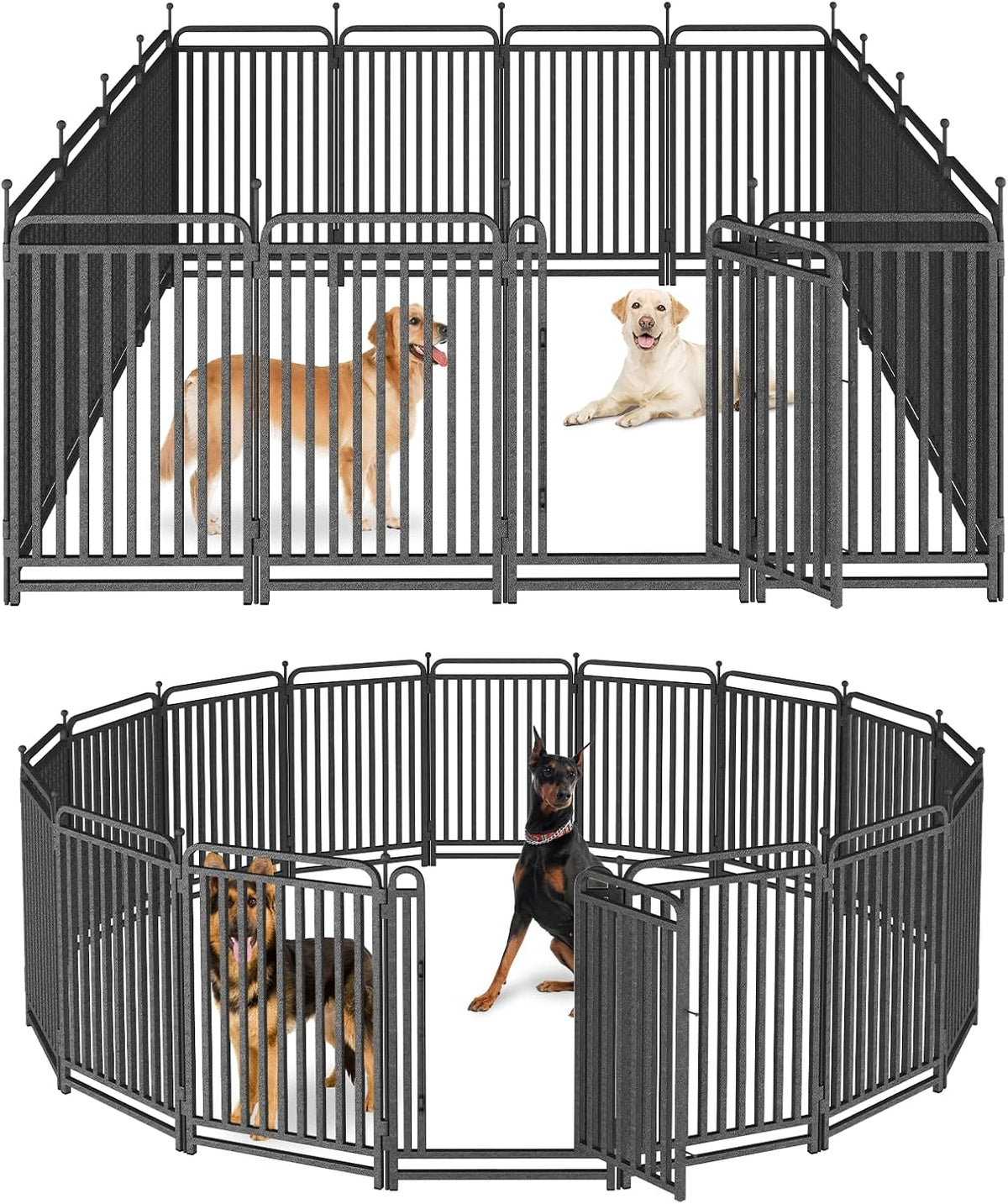 thickened dog playpen foldable metal yard fence32/43inch compact, main product view