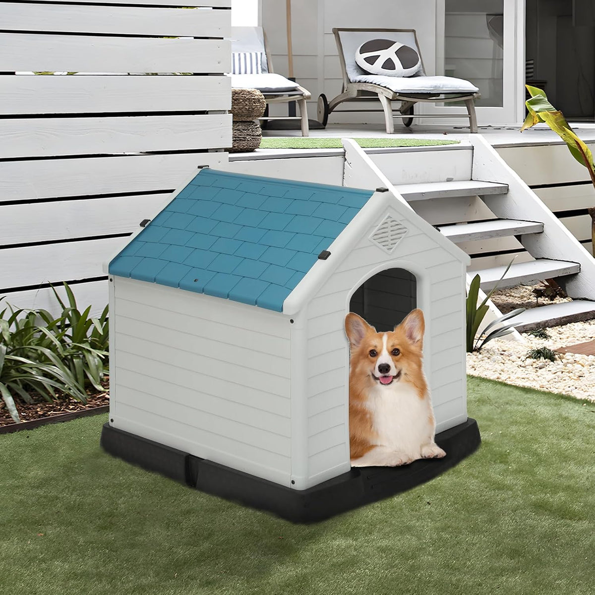 monibloom 32.5 inch insulated dog house for small, close-up detail