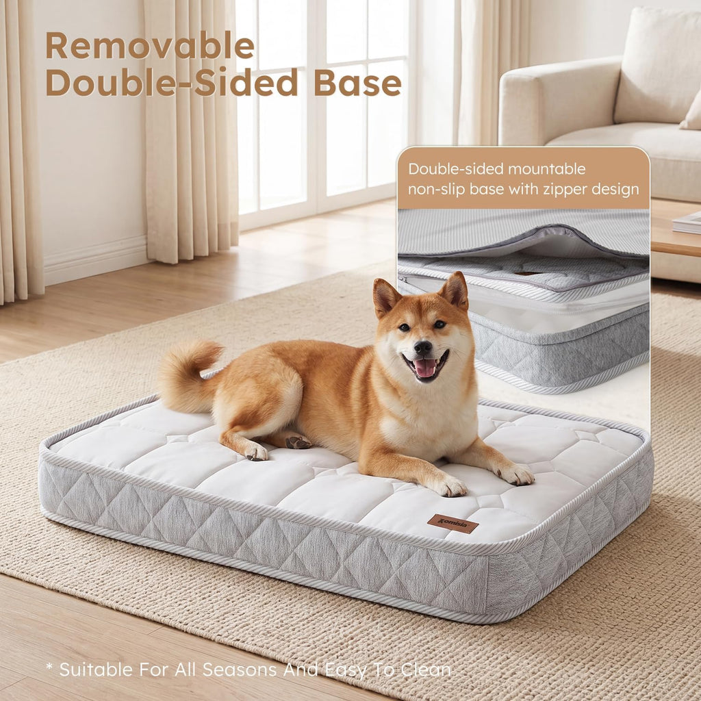 zomisia q-max 0.5 orthopedic cooling dog bed for showing dimensions
