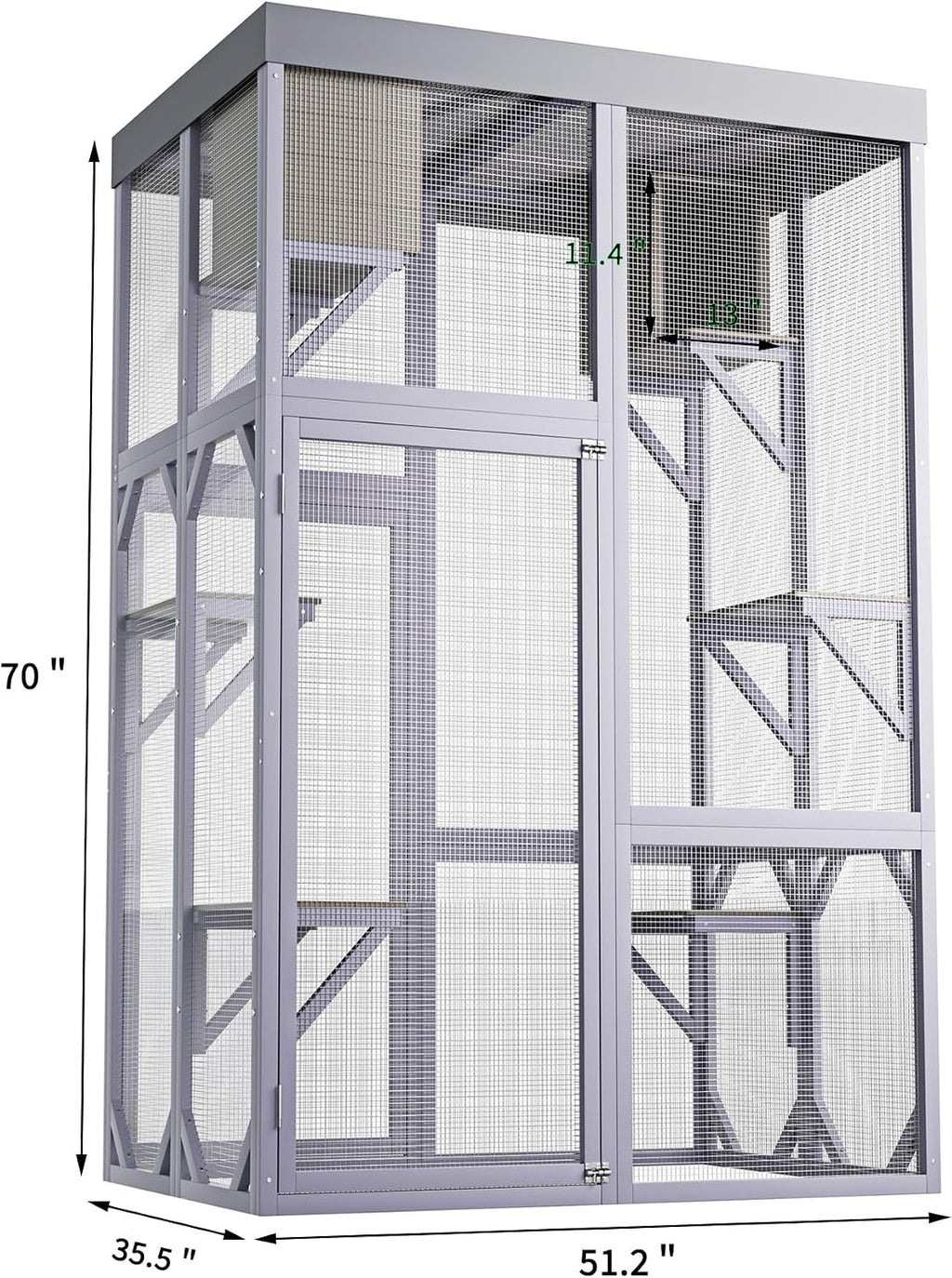 yopto outdoor cat house,70" catio outdoor cat enclosure, package contents