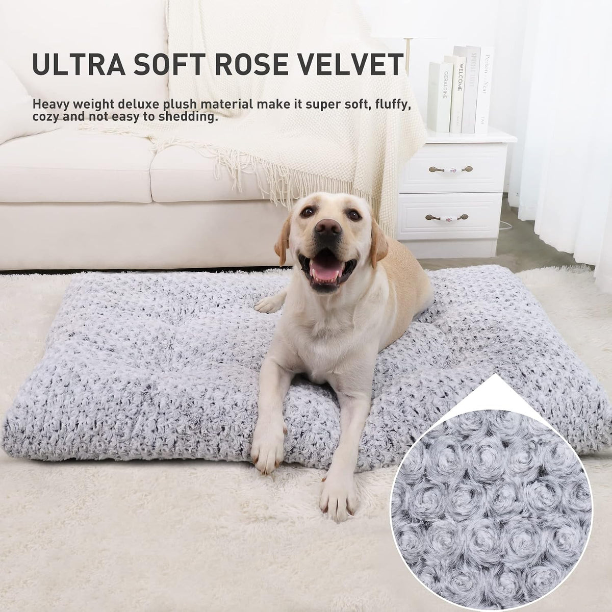 ksiia washable dog beds large sized dog crate shown in use