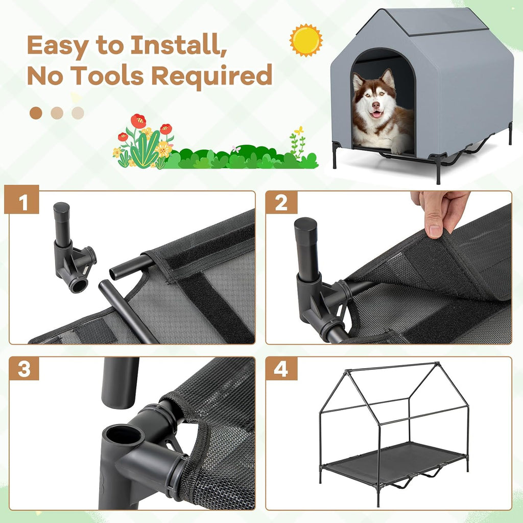 giantex 52 inch dog house outdoor extra large, package contents
