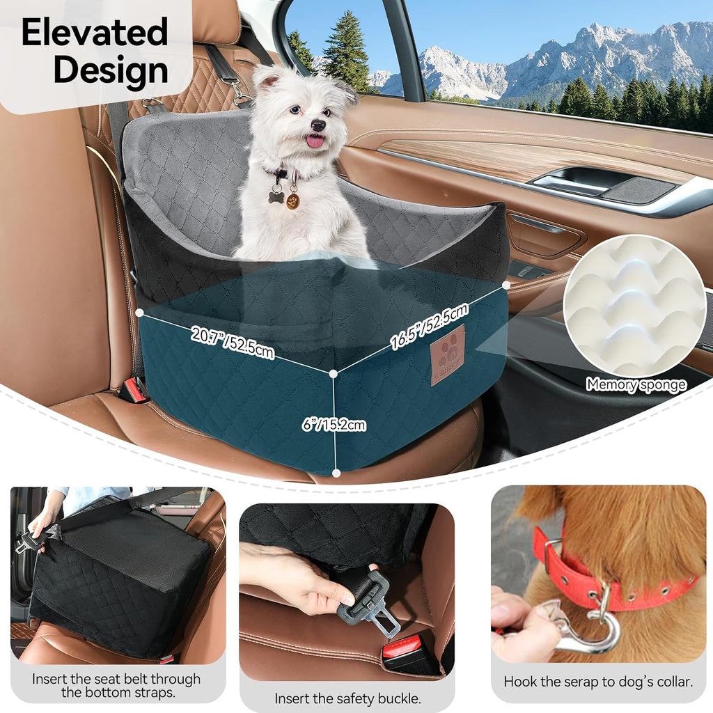 gl glenslave dog car seat for small/medium dogs, side view