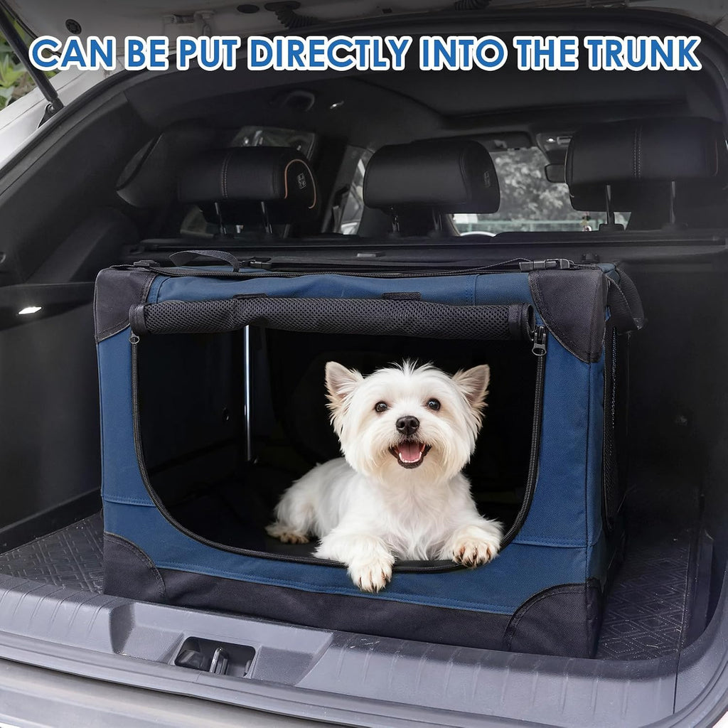 24 inch collapsible soft dog crate for small on a desk or shelf