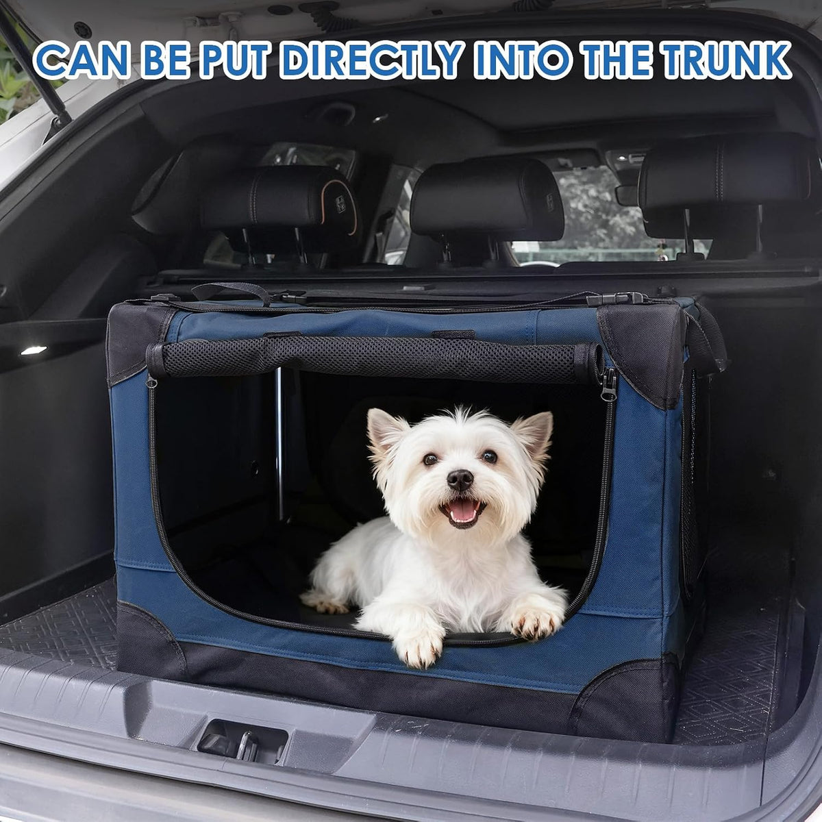 24 inch collapsible soft dog crate for small on a desk or shelf
