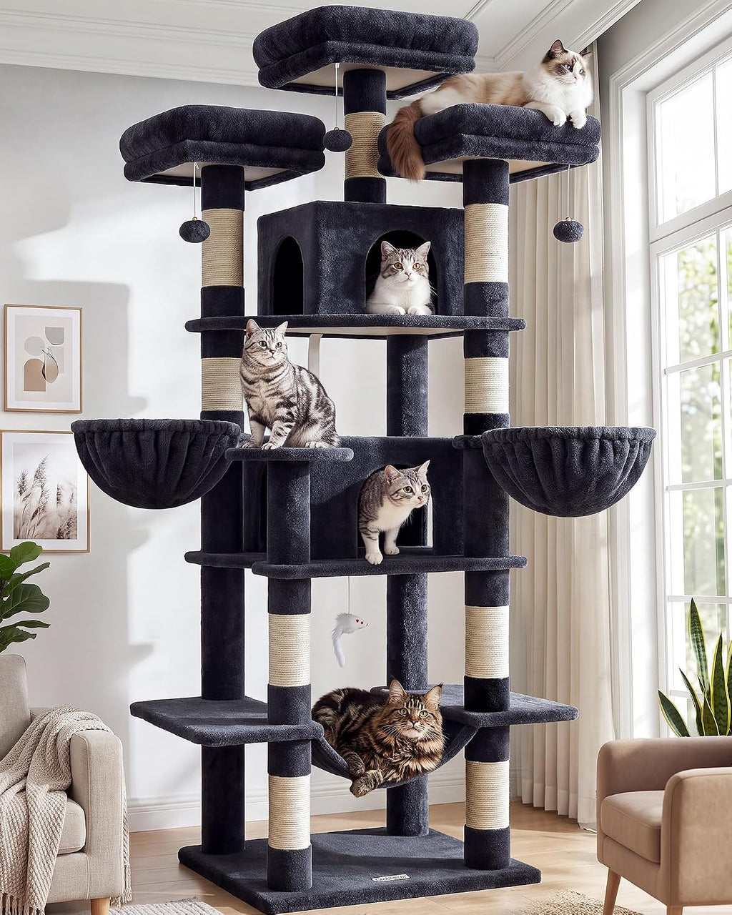 globlazer big xxl cat tower for indoor multiple, main product view