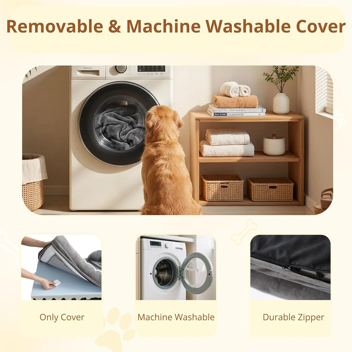 egohome orthopedic large dog bed, waterproof washable l on a desk or shelf