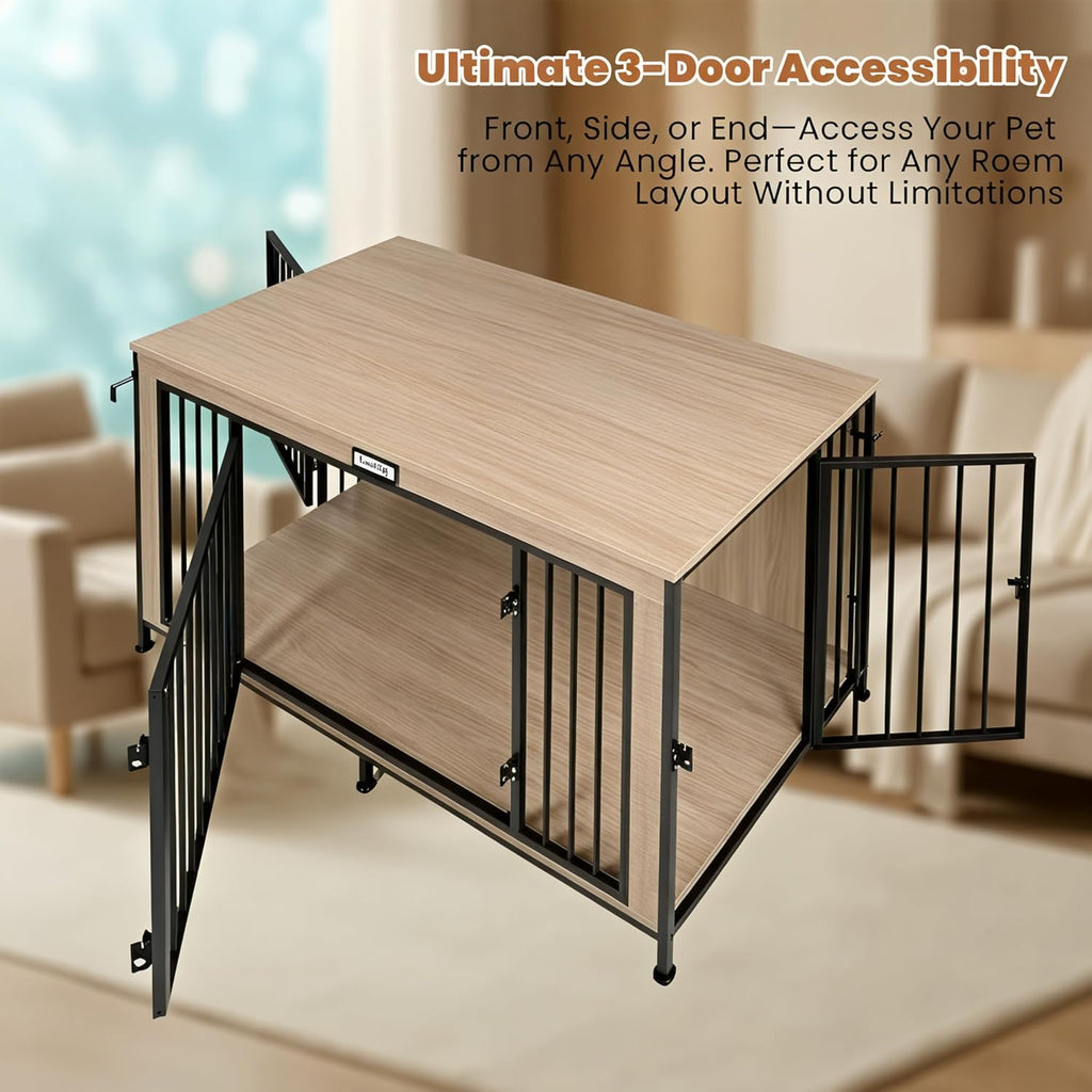 48" xl dog crate furniture for large dogs,farmhouse on a desk or shelf