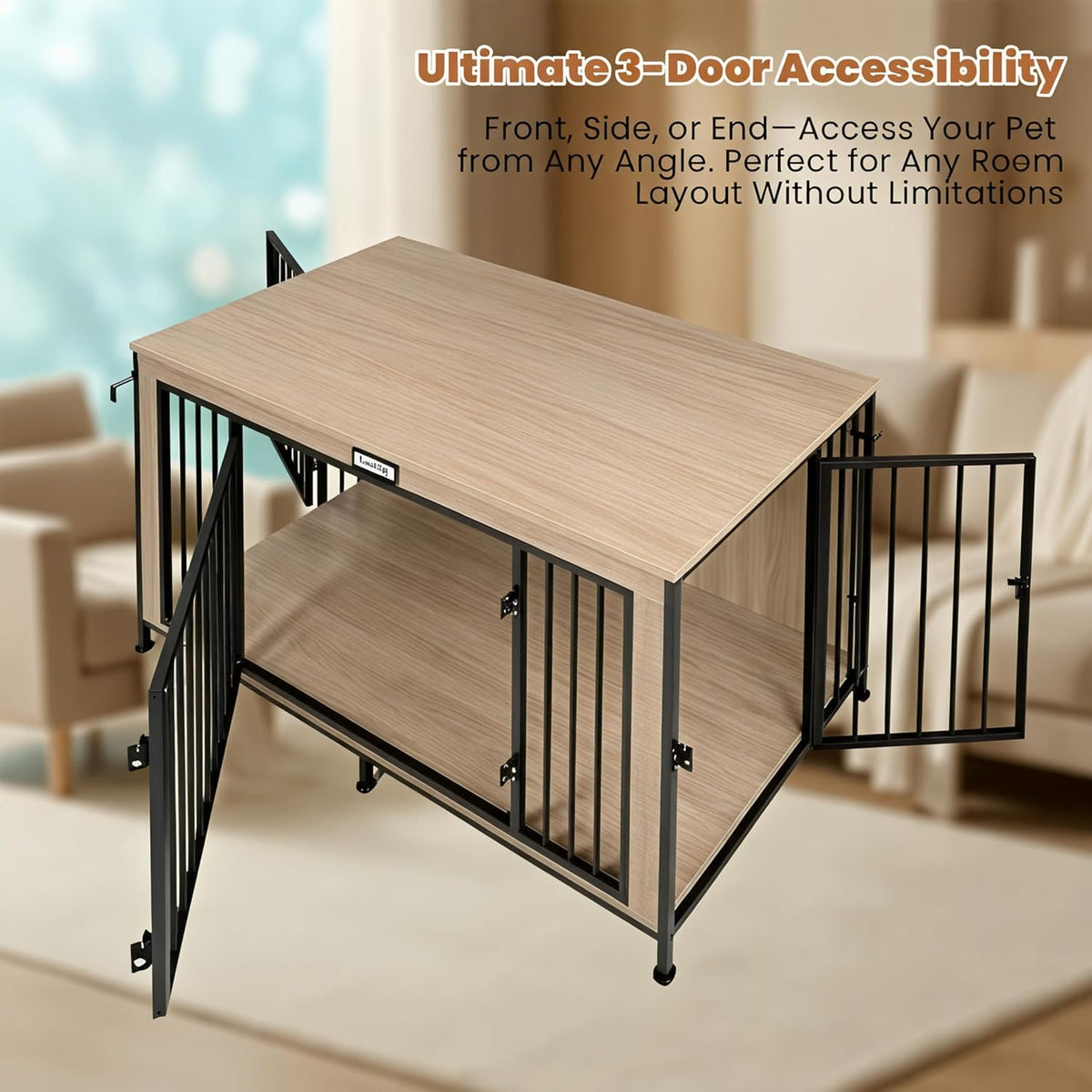 48" xl dog crate furniture for large dogs,farmhouse on a desk or shelf