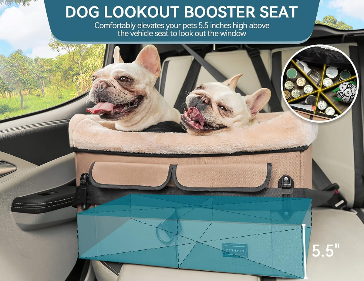 petsfit dog booster car seat for medium dog, close-up detail