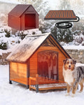 insulated dog house with heating pad, weatherproof outdoor, main product view