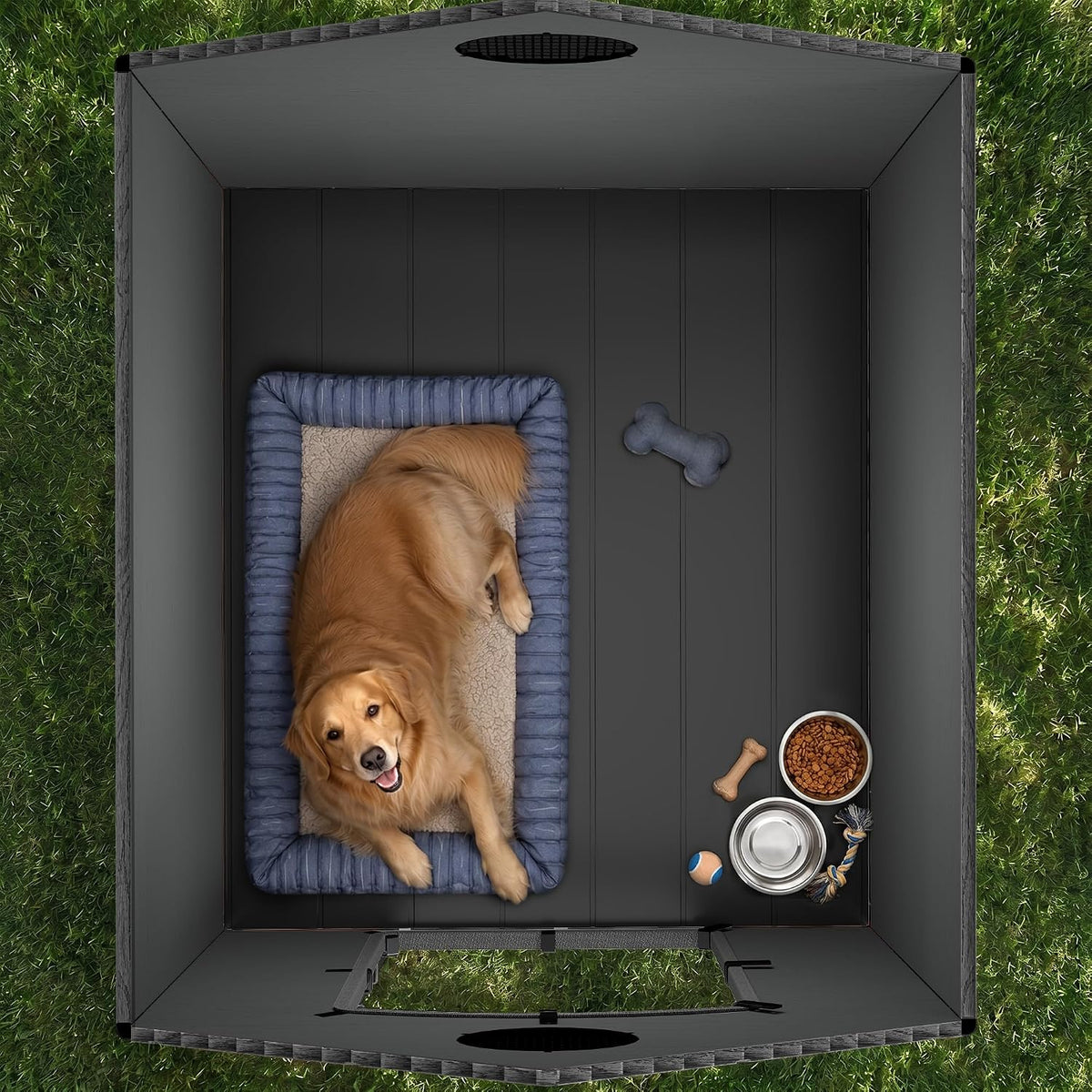 57" large dog house outdoor indoor, dog house, package contents