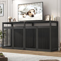 87in farmhouse dog crate tv stand, wooden dog, main product view