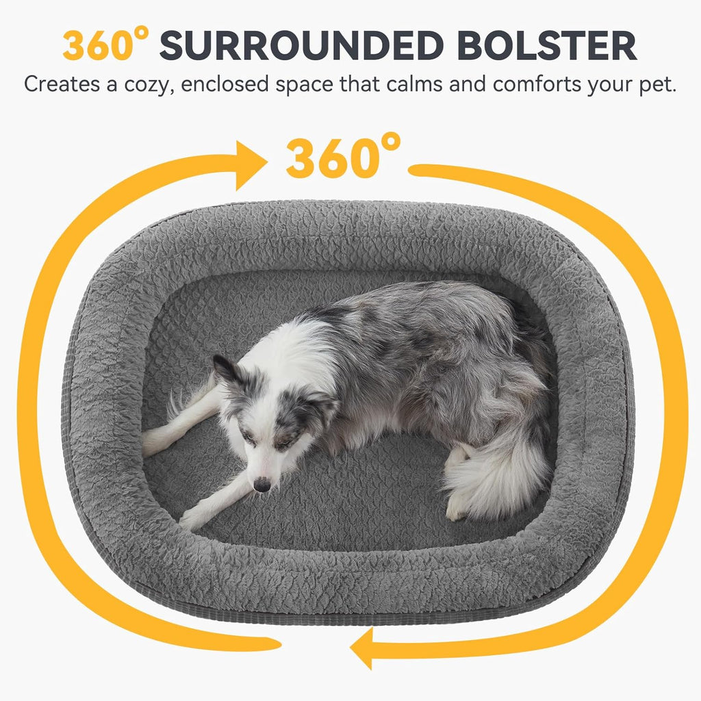 joejoy xxl orthopedic dog bed for large dogs, close-up detail