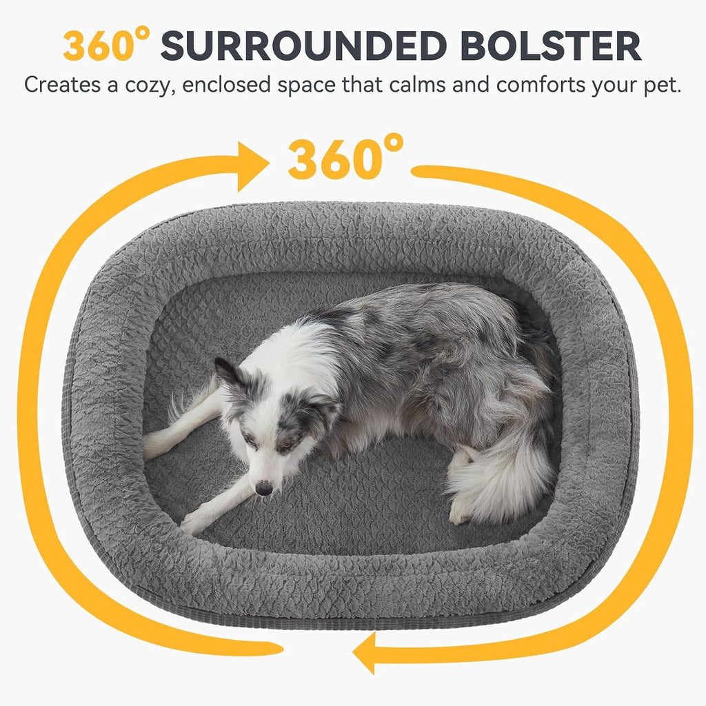 joejoy xl orthopedic dog bed for large dogs, close-up detail