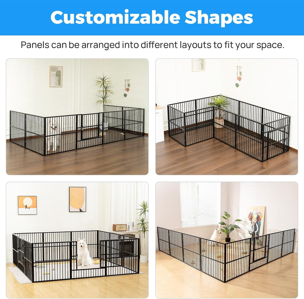 31.5" h heavy duty dog playpen indoor, close-up detail