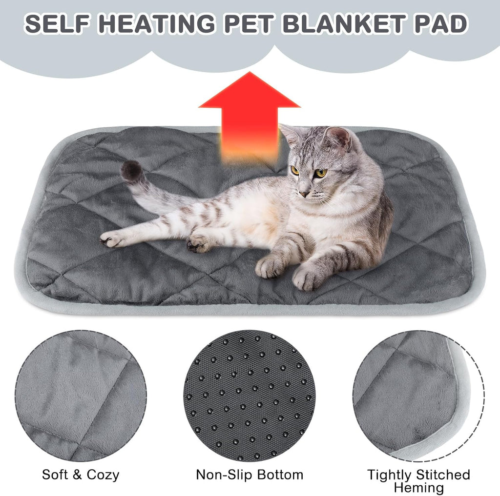 self heating cat pad self warming dog mat, close-up detail