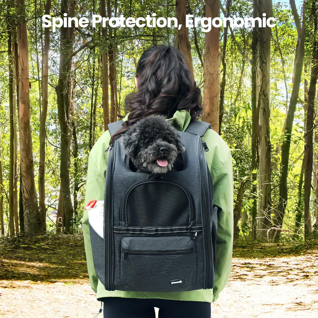 pecute ergonomic cat backpack, 30% effort-saving breathable pet, view 9