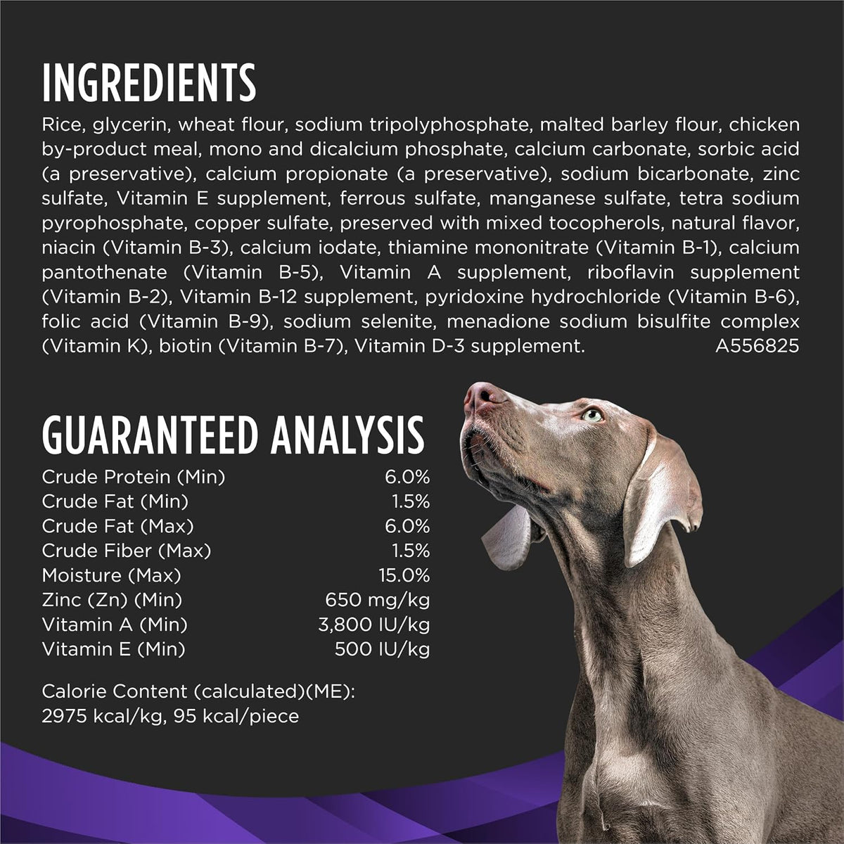purina pro plan vet orachews large breed dental showing dimensions