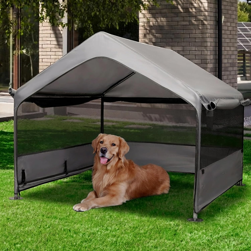 summertrail extra large dog house outside, dog shade, main product view