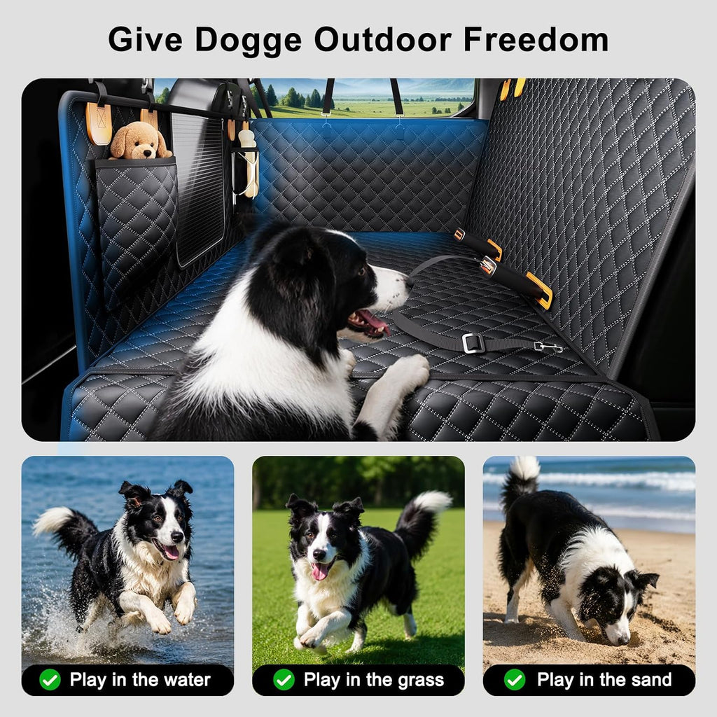dog car seat cover for back seat, xl showing dimensions