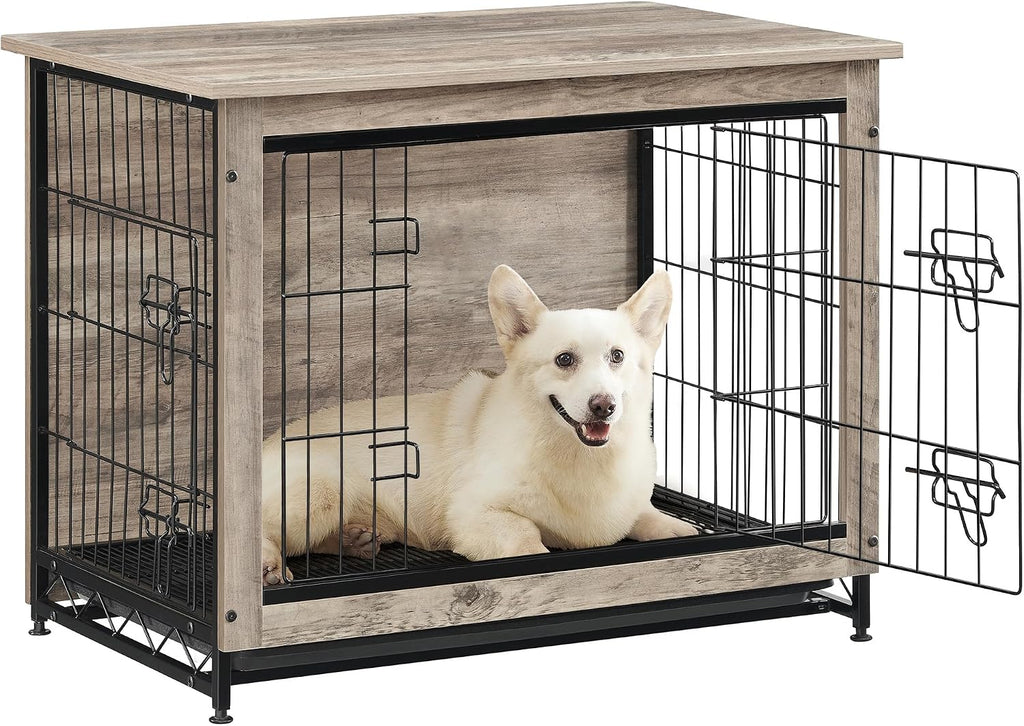 feandrea 32.5" dog crate furniture, indoor dog kennel, main product view