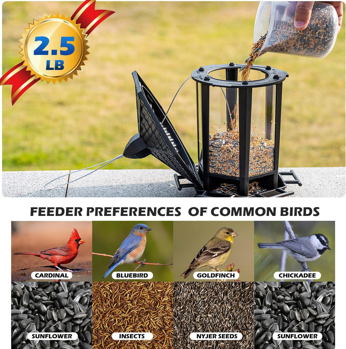 birdream 4 pack bird feeders for outdoor hanging, close-up detail