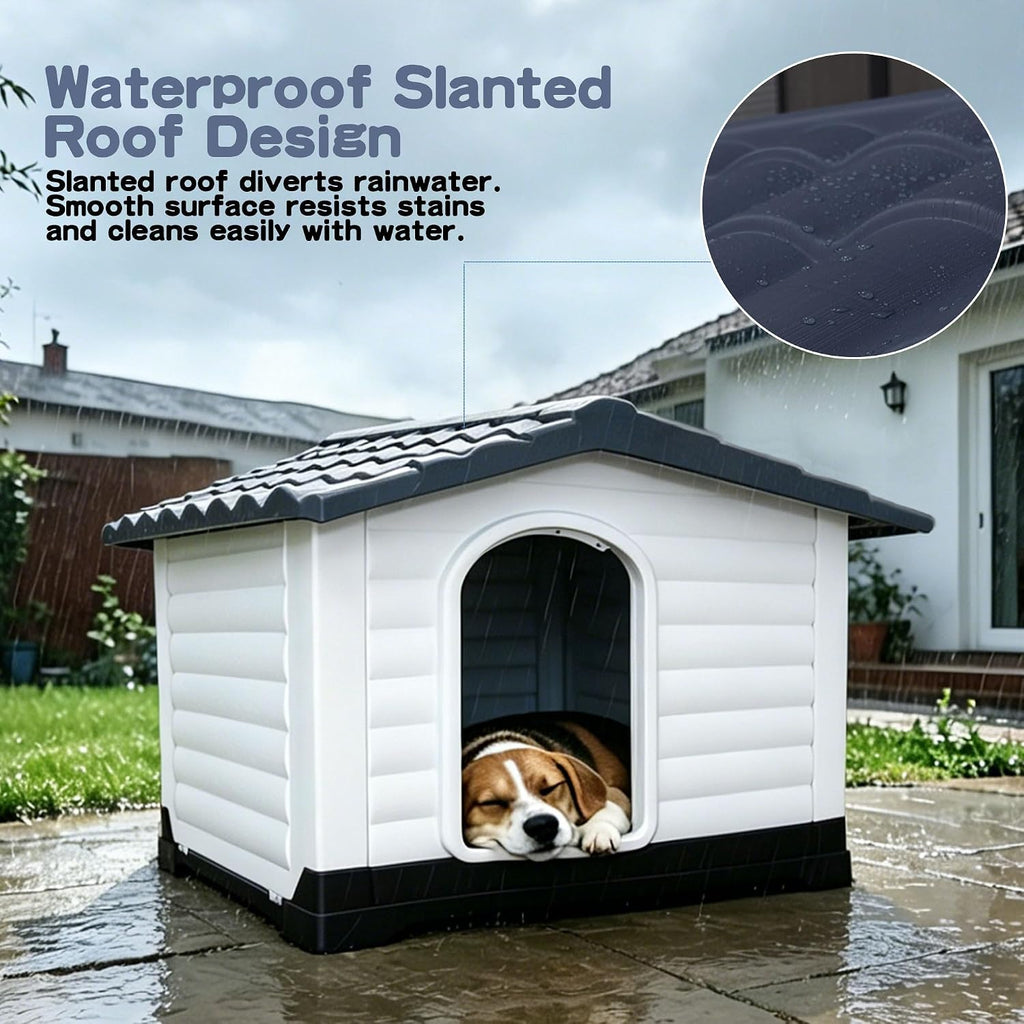 2-door small dog house for indoor and outdoor, close-up detail