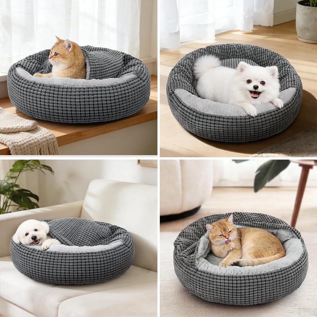 dog bed with attached blanket for small dogs, package contents