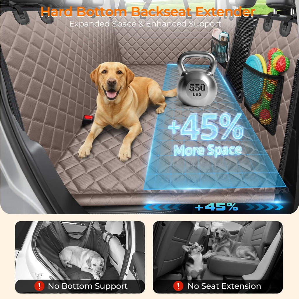 urpower back seat extender for dogs, large hard shown in use