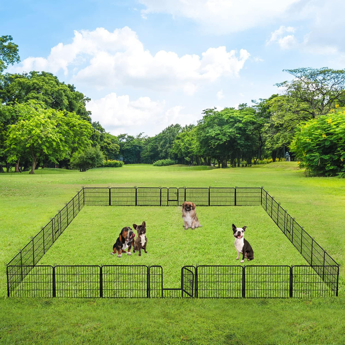 bestpet | dog playpen | 24", 32 panels shown in use