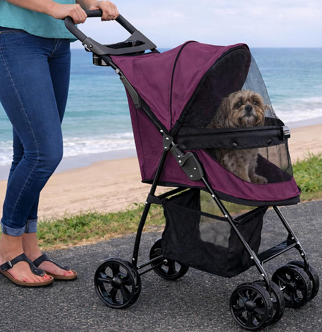 pet gear no-zip happy trails lite pet stroller, main product view