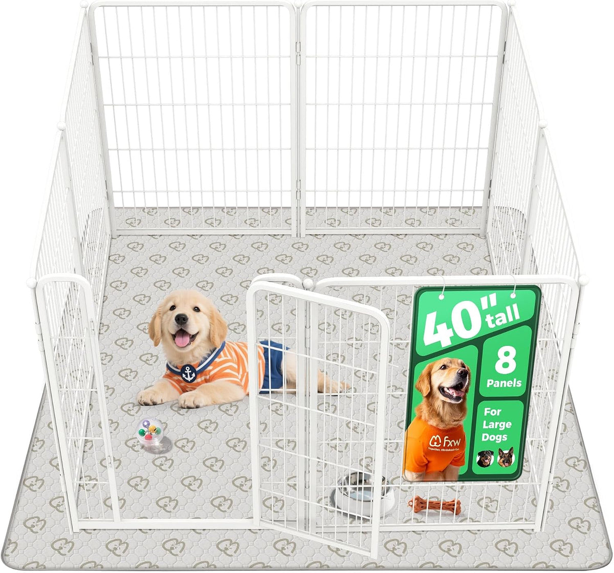 fxw homeplus indoor dog playpen with washable pee, main product view