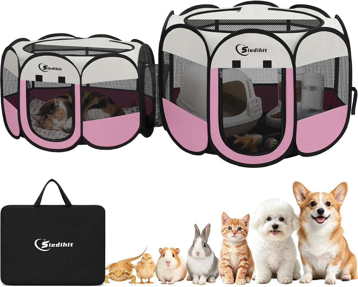 dog cat playpen 2-in-1 indoor outdoor for puppy, main product view