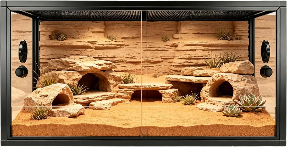 120 gallon gallon reptile enclosure, bearded dragon tank, main product view