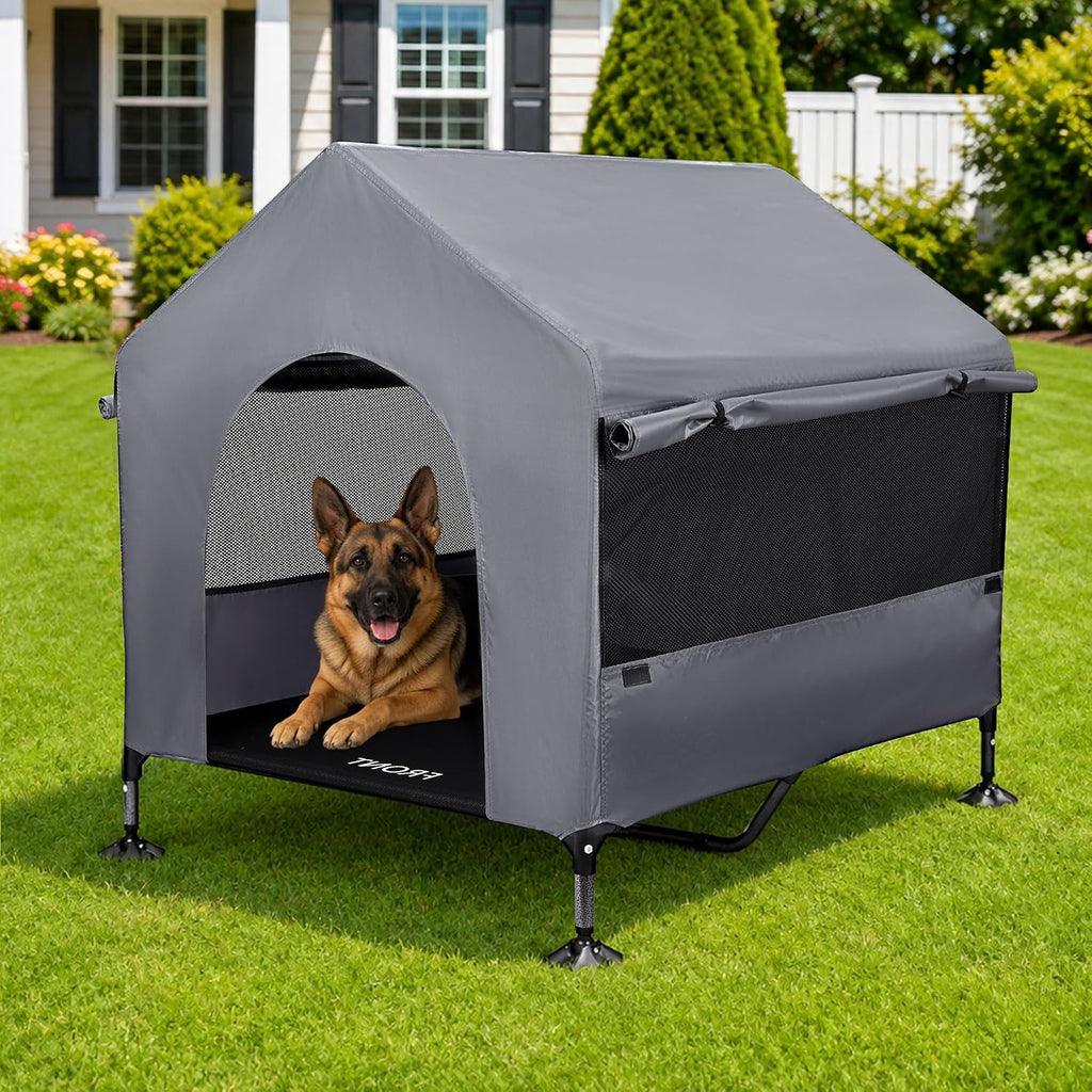 summertrail 42" large dog house outdoor indoor elevated, main product view