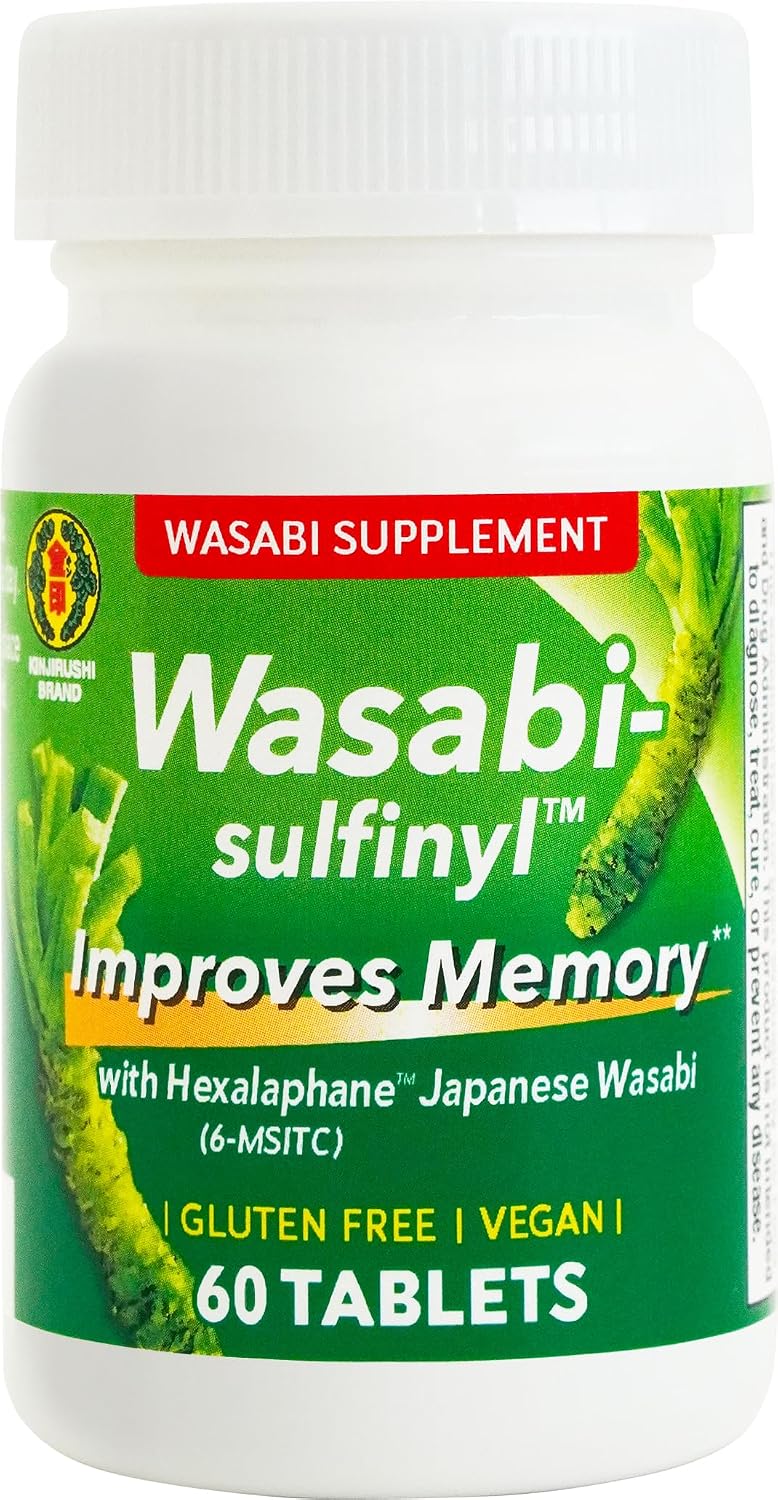 kinjirushi brand wasabi sulfinyl supplement with hexalaphane japanese, main product view