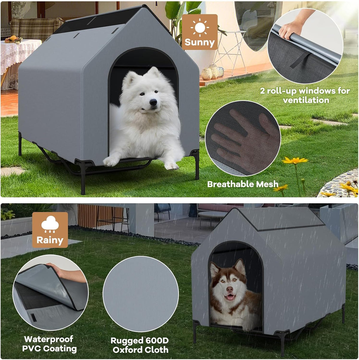giantex 52 inch dog house outdoor extra large, close-up detail