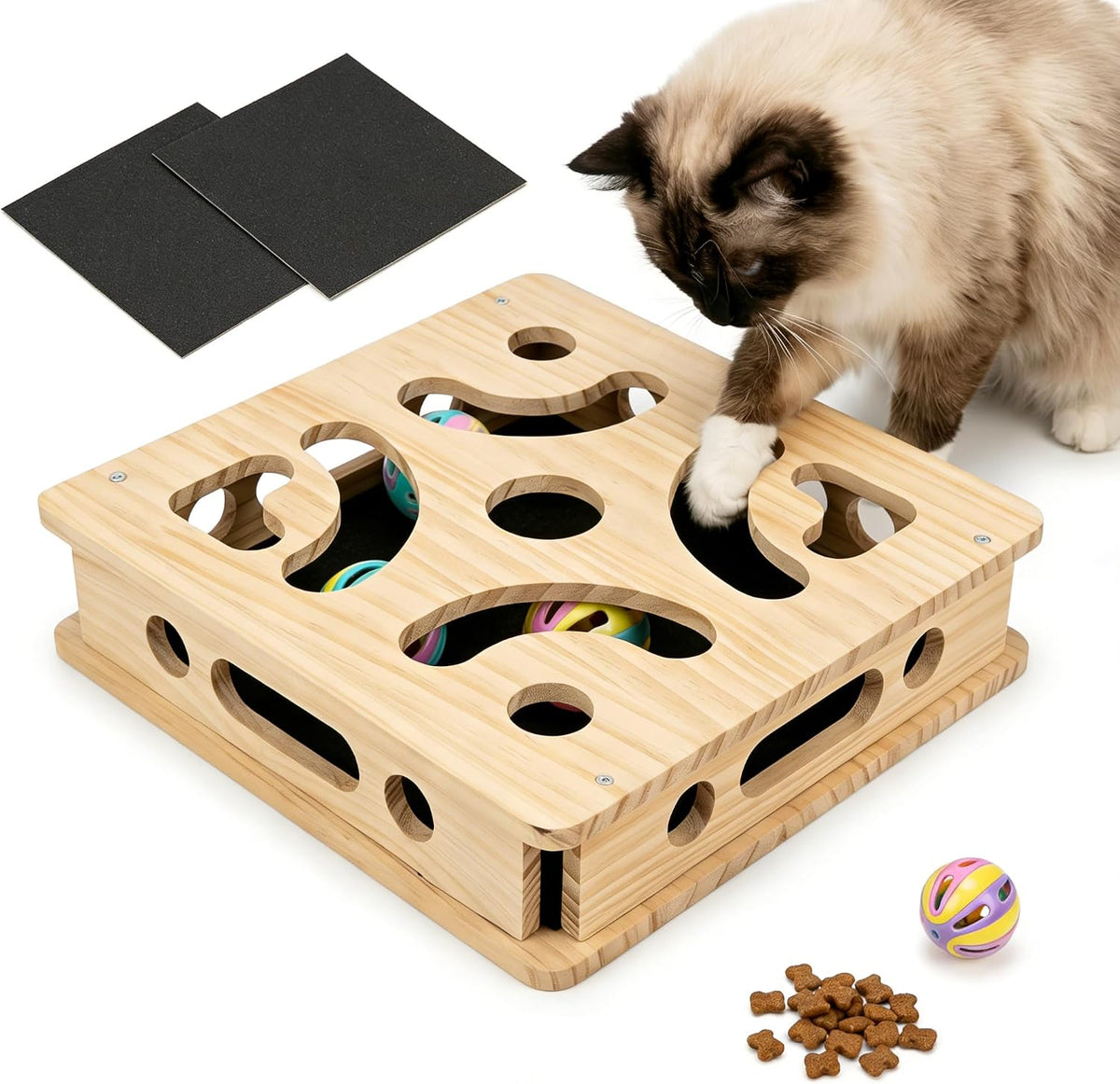 eiodear cat nail file scratcher with sandpaper pads, main product view