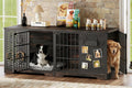 hoobro 71" dog crate furniture for 2 large, main product view
