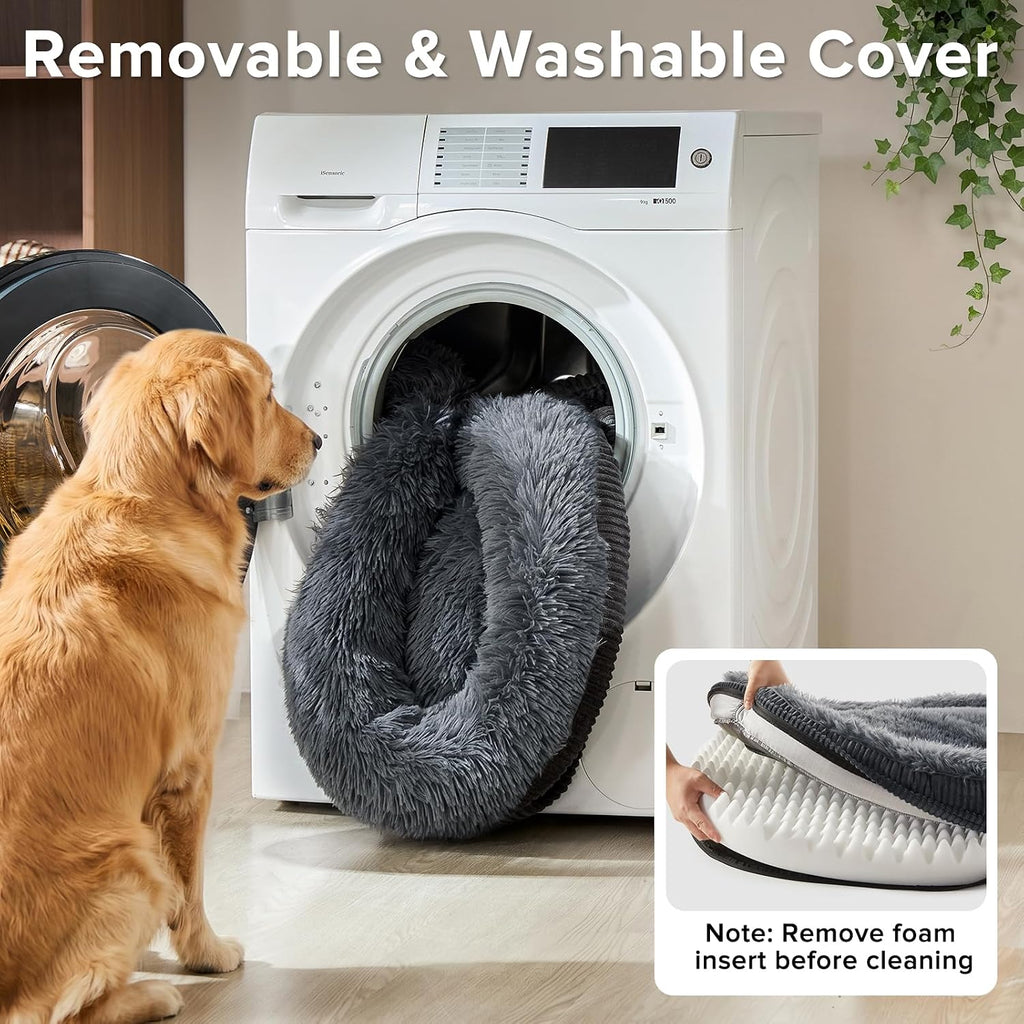 invenho fluffy orthopedic dog beds large sized dog on a desk or shelf