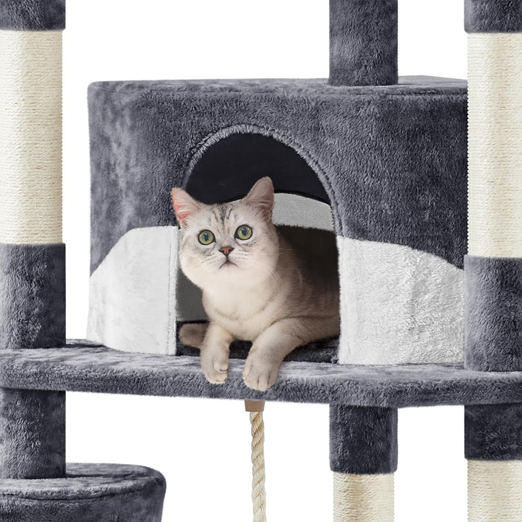 yaheetech 79in multi-level tall cat tree for multiple, view 9