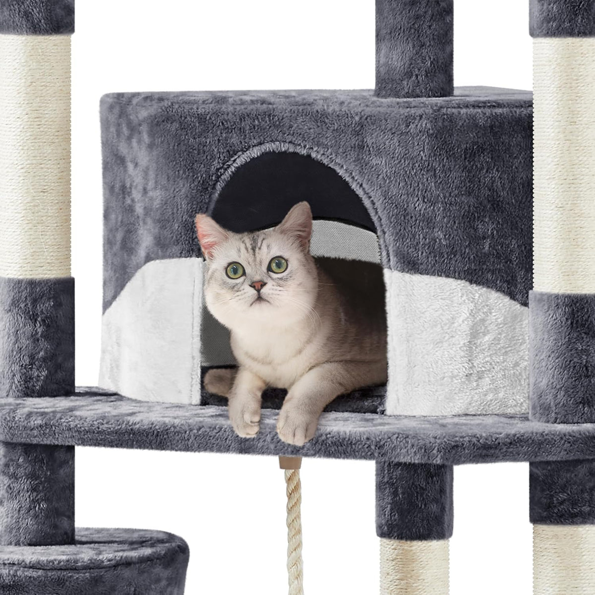 yaheetech 79in multi-level tall cat tree for multiple, view 9