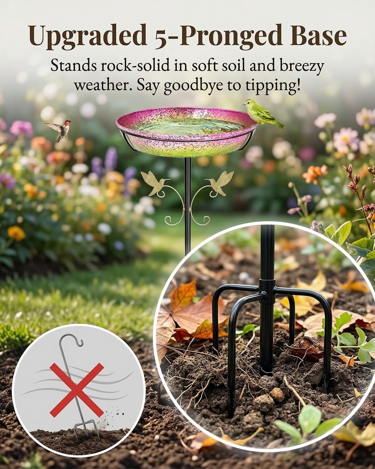 bird bath for outside standing metal birdbaths birdfeeder, close-up detail