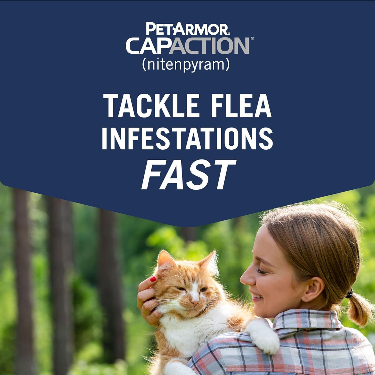petarmor capaction oral flea tablets cats 2-25 lbs, close-up detail