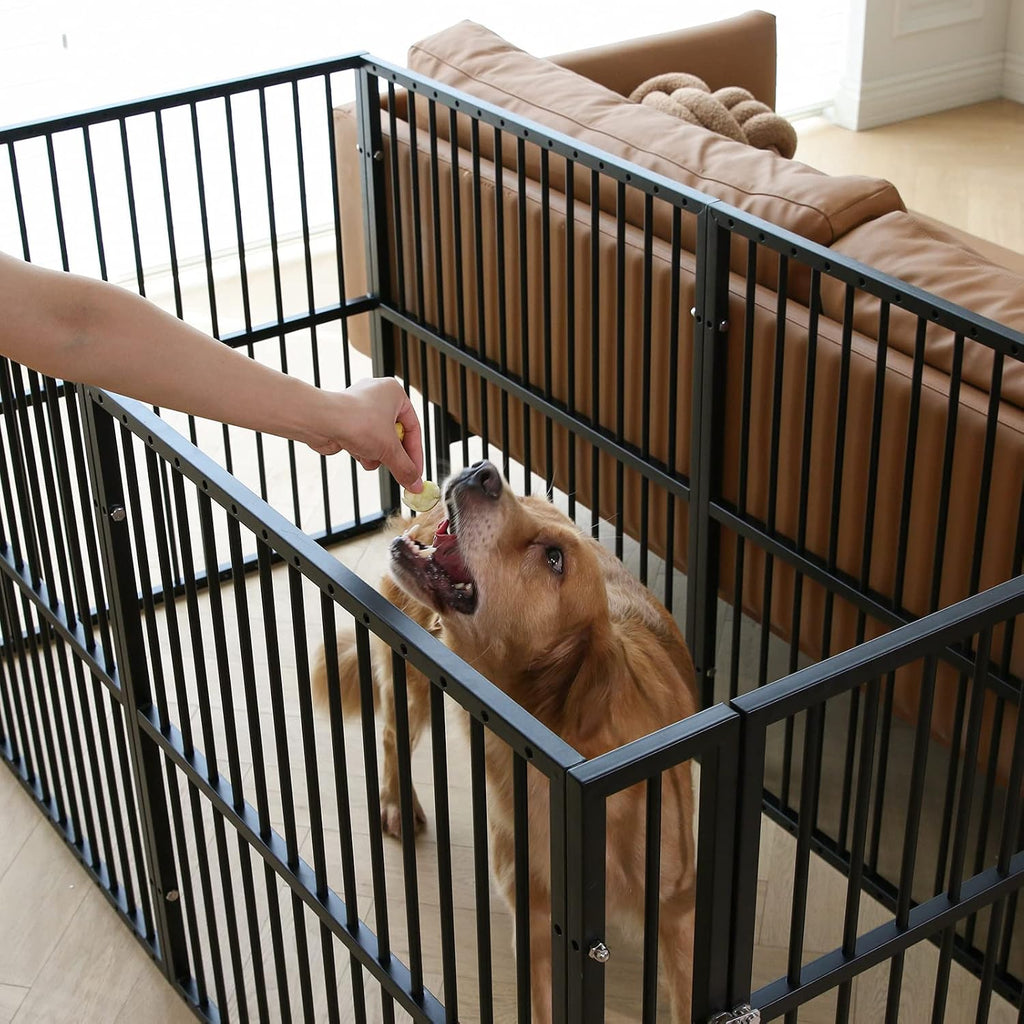 31.5" h heavy duty dog playpen indoor, side view